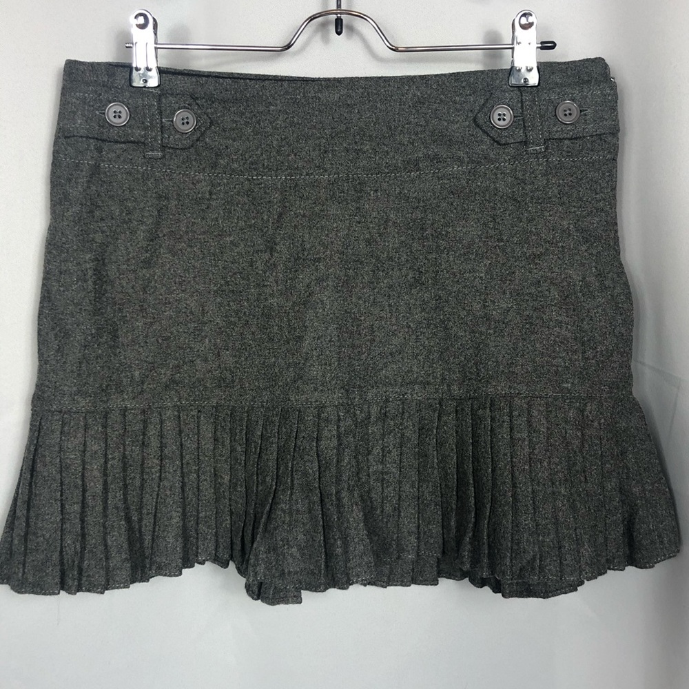 GAP Women’s Stretch Gray Wool Pleated Skirt Size 4